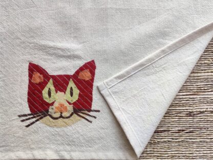 Red Cat Face Kitchen Towel - Image 5